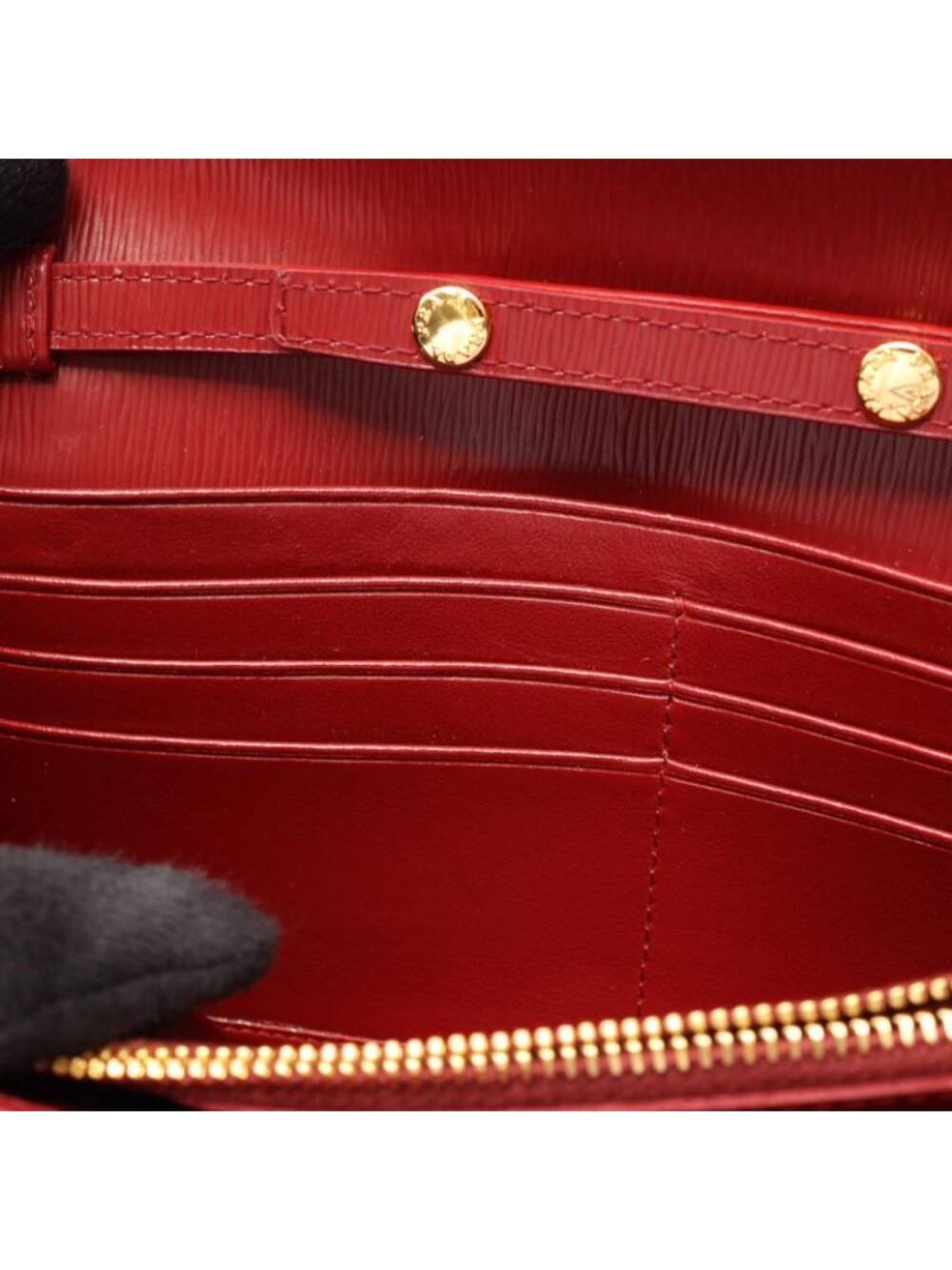 Prada Shoulder Bag Red Leather Chain Wallet - Picture 5 of 9
